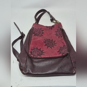 Atalier V Cuir Leather Mini Back Back Embossed Sun Pattern